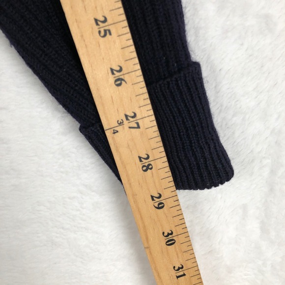 VTG JAEGER 100% Wool Shawl Collar Cardigan Sweater Sz S/M 34" Blue Pockets - Picture 9 of 9